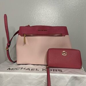 Michael Kors Pink and Red Women's Bag Set